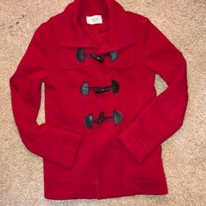 Red Toggle Coat